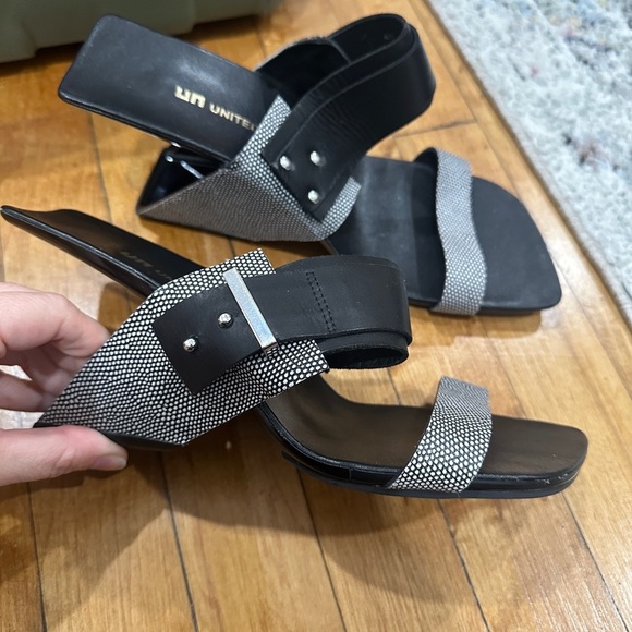 United Nude Black and Silver Architectural Sandals New Never Worn - Picture 4 of 8